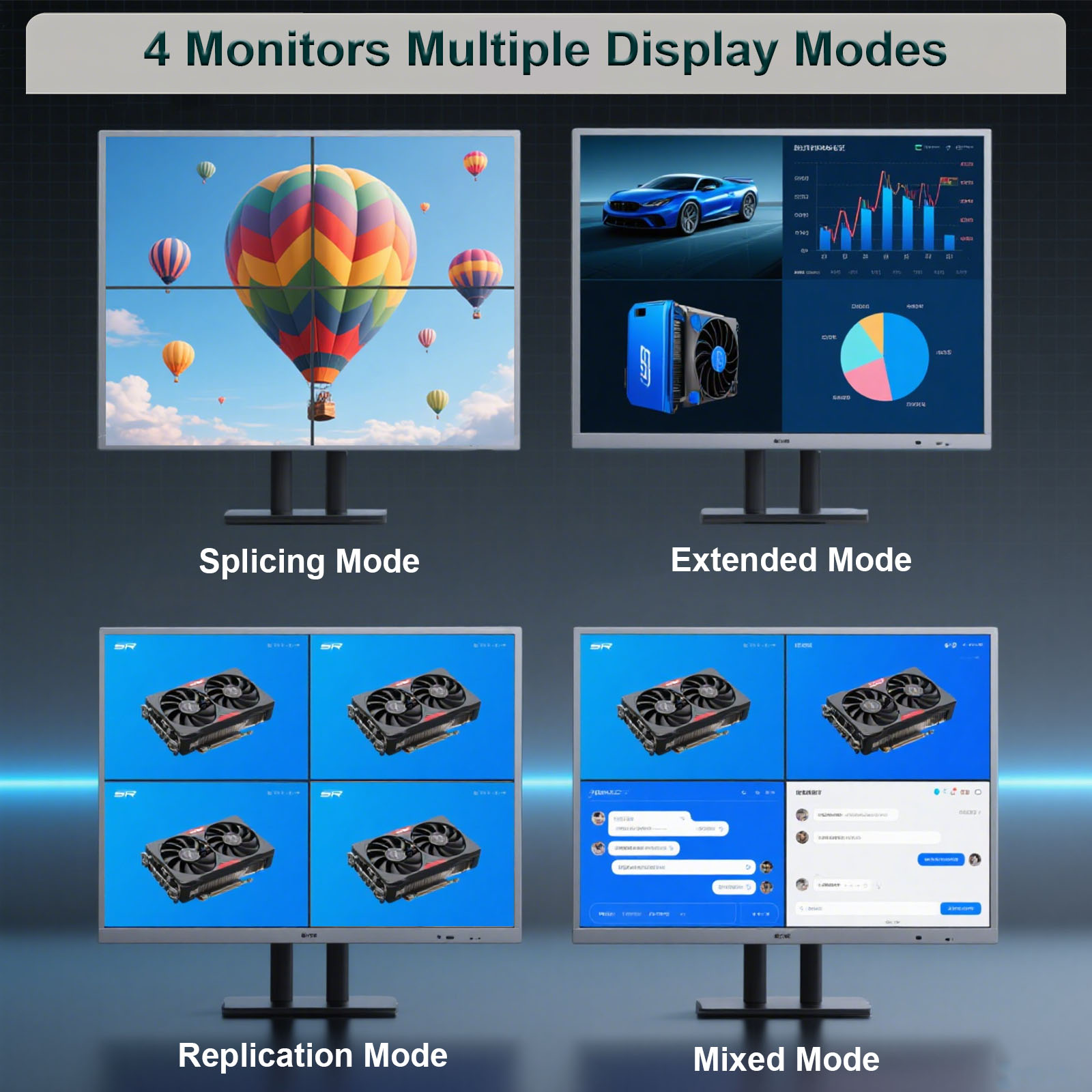 SRhonyra GeForce GTX1660S 1050 - 4 Hdmi Multi Monitor Video Card 4K incelemesi ve fiyatı